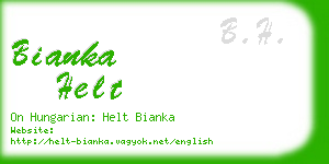 bianka helt business card